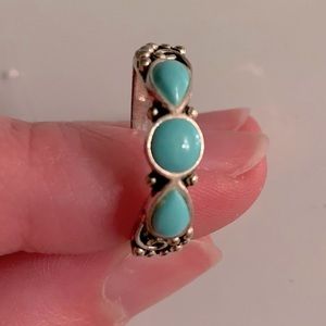 Turquoise & Silver Ring Sz.6.5 Women’s